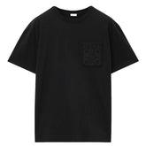 Loewe Relaxed Fit Tonal Pocket Logo T-Shirt in Black