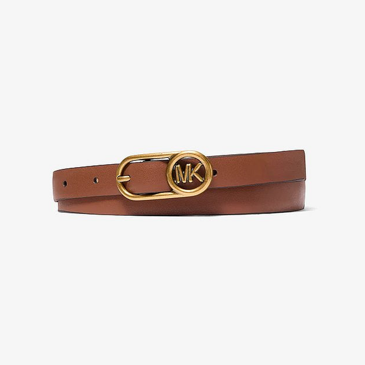 Logo Buckle Leather Belt