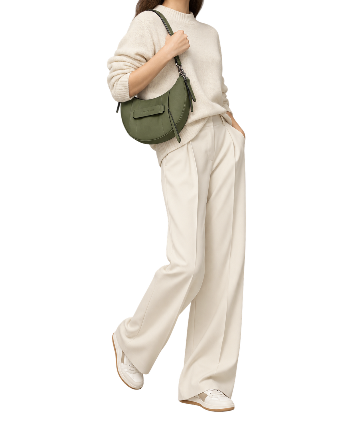 Longchamp 3D S Crossbody bag Khaki - Leather