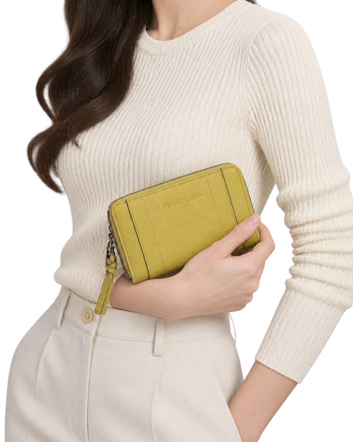 Longchamp 3D Wallet Ginger - Leather
