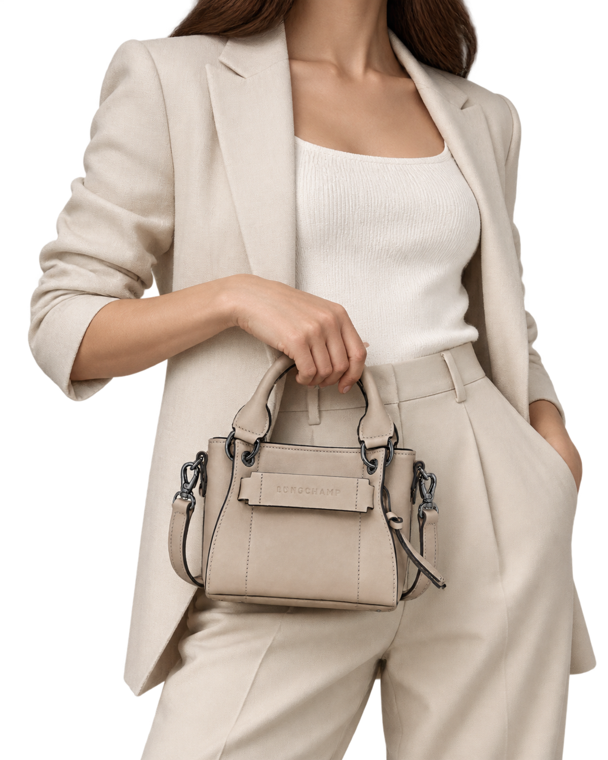 Longchamp 3D XS Handbag Clay - Leather
