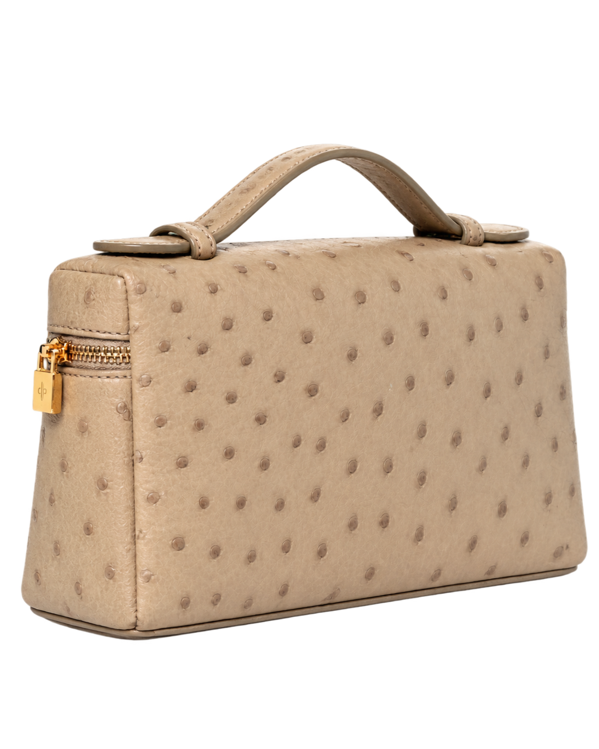 Loro Piana Ostrich L19 Extra Pocket Pouch Beige