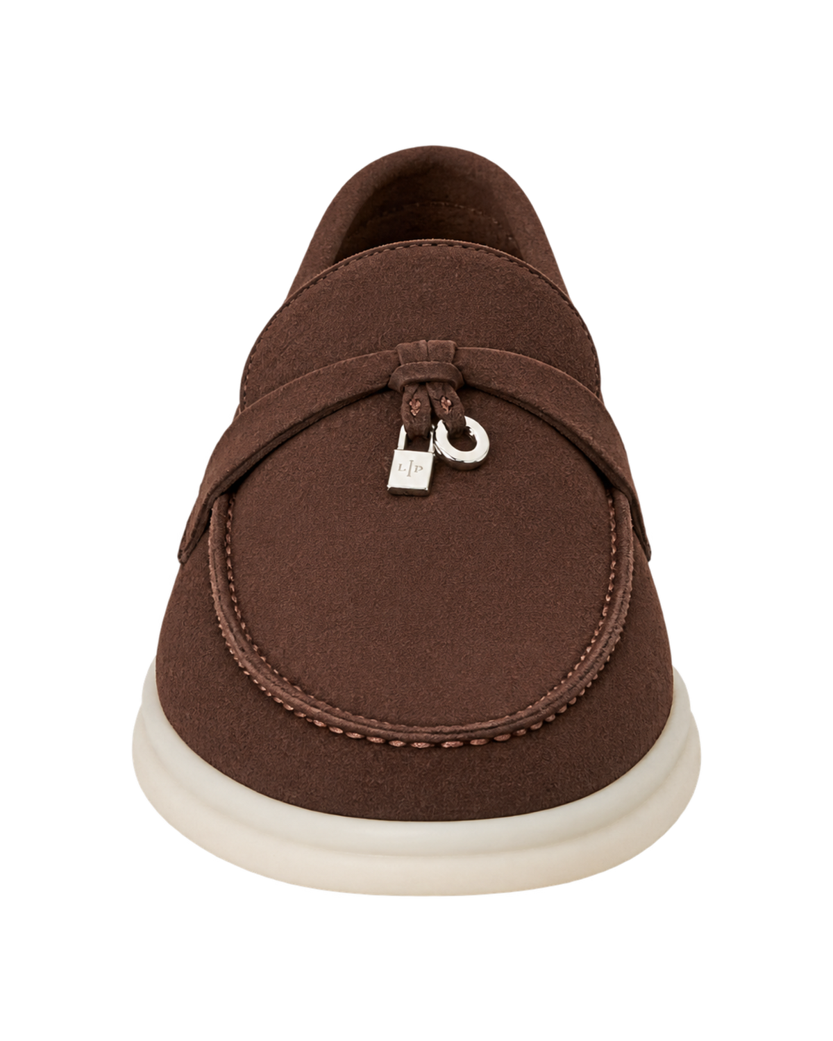 Loro Piana Summer Charms Walk Suede Chocolate Loafers