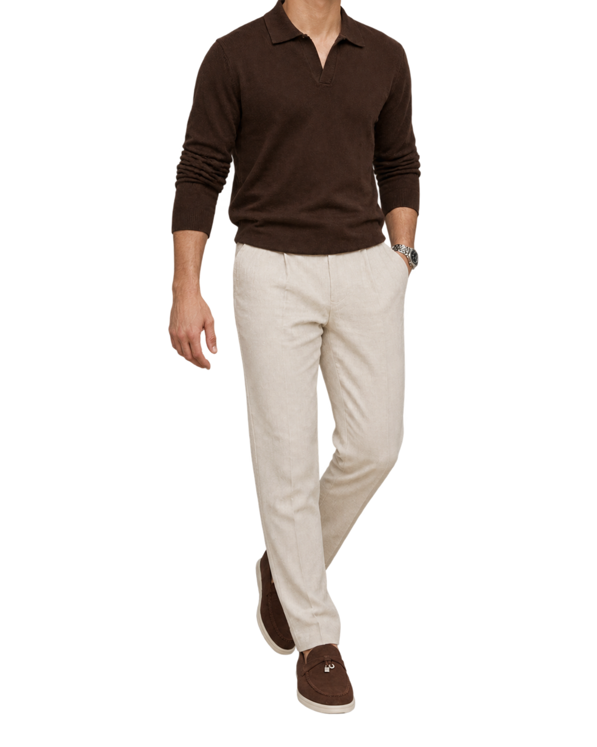 Loro Piana Summer Charms Walk Suede Chocolate Loafers