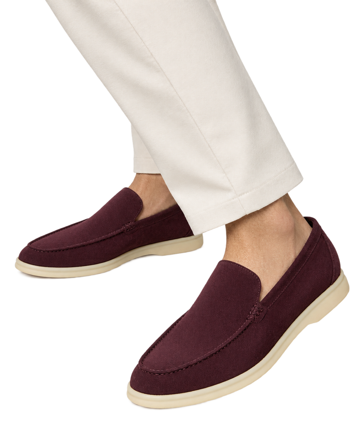 Loro Piana - Summer Walk Suede Loafers - Burgundy