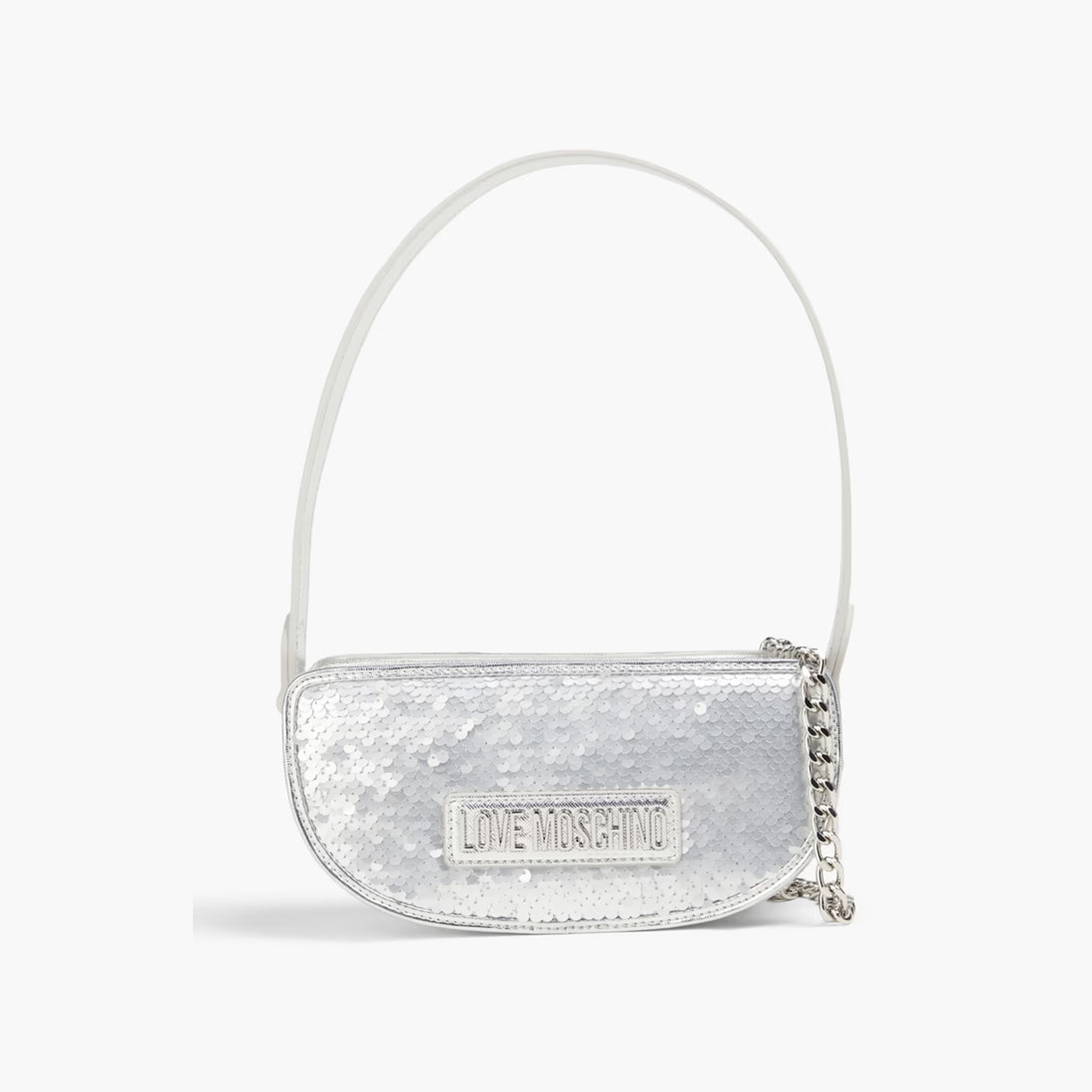 LOVE MOSCHINO Sequined metallic textured shoulder bag