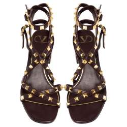 The Rockstud Ankle Strap Block Heel Sandals – Rubin
