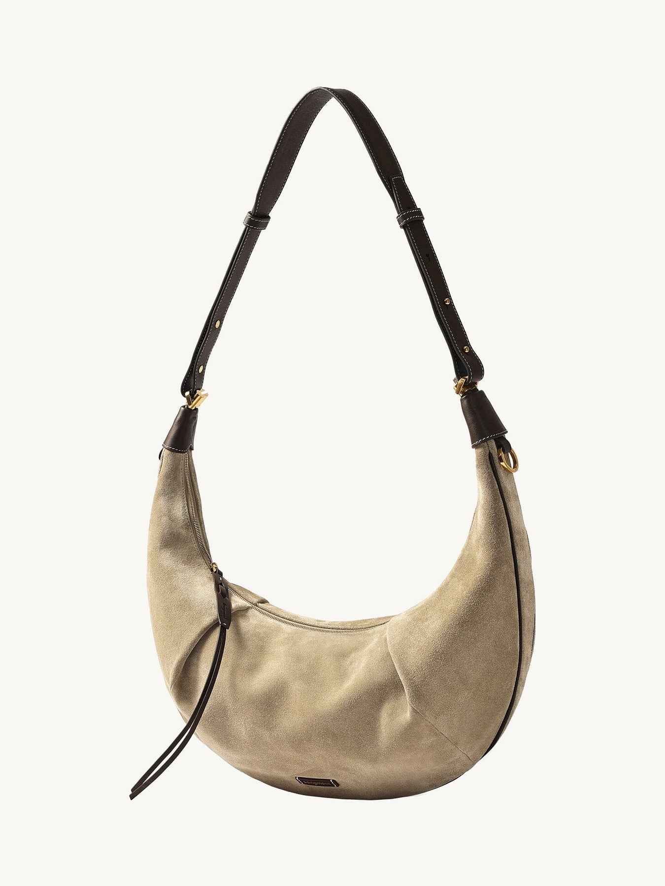 Large Luna Hobo Bag - Dune Suede