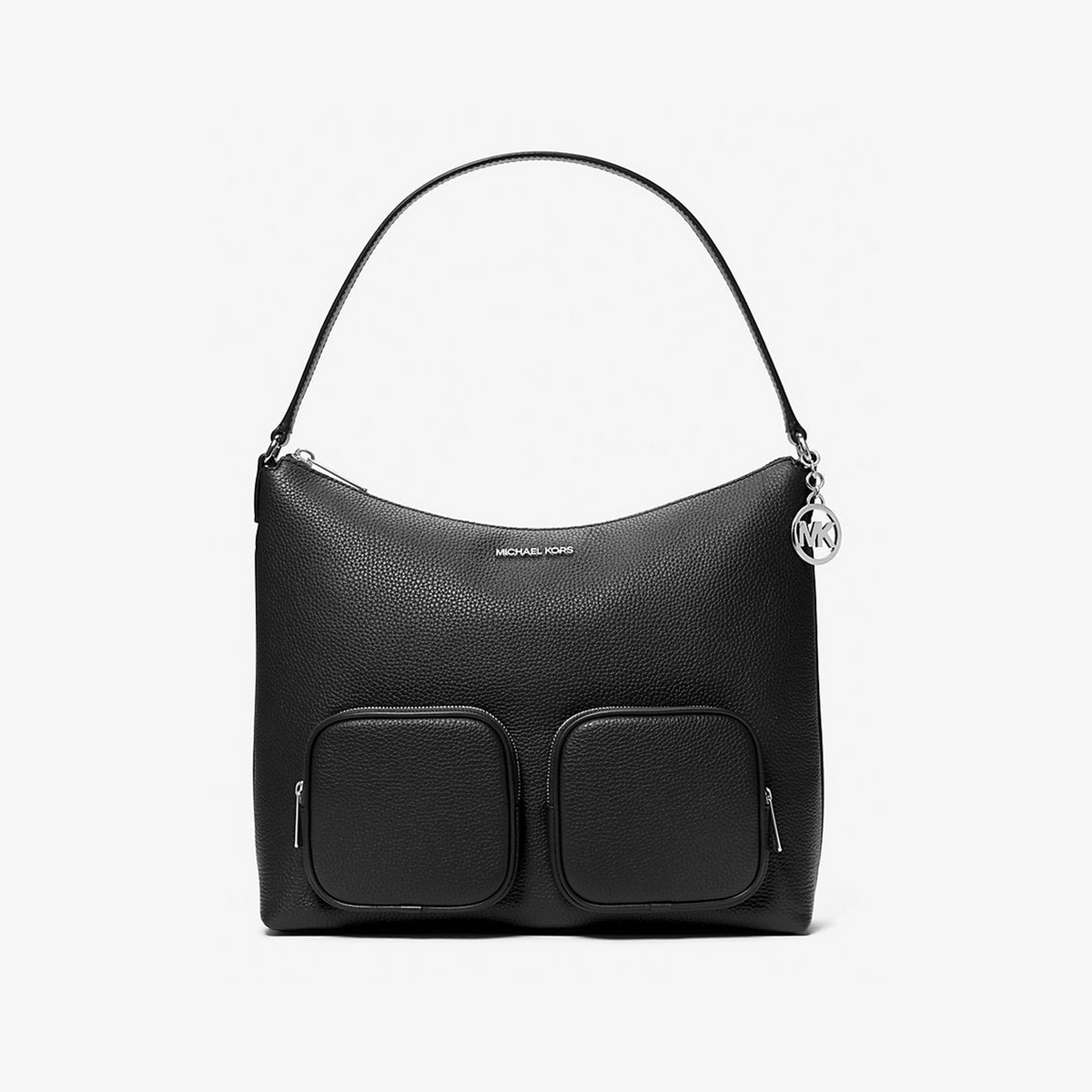 Merritt Large Pebbled Leather Cargo Shoulder Bag