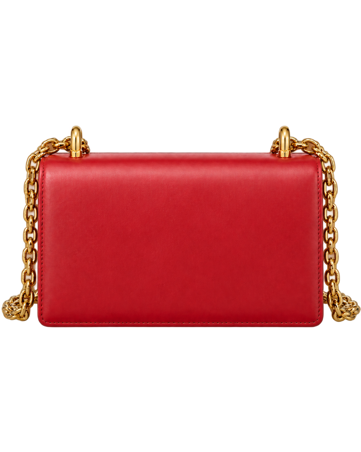 Metallic Calfskin DG Girls Shoulder Bag Red