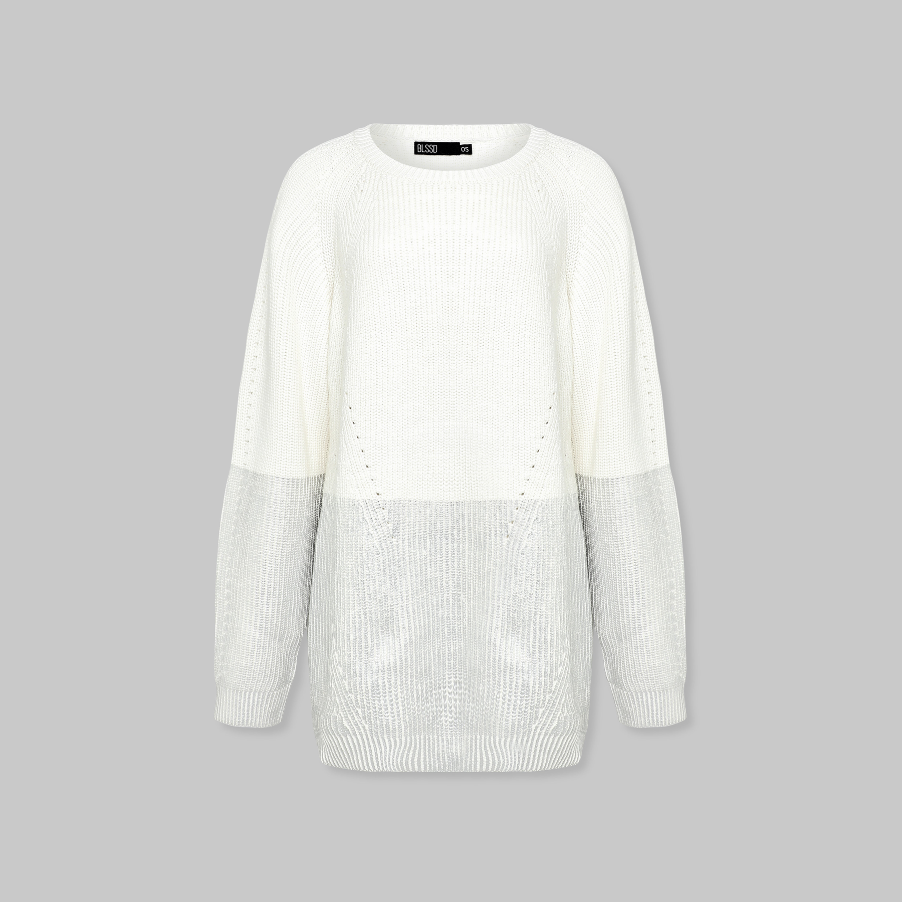 METALLIC EDGE KNIT SWEATER