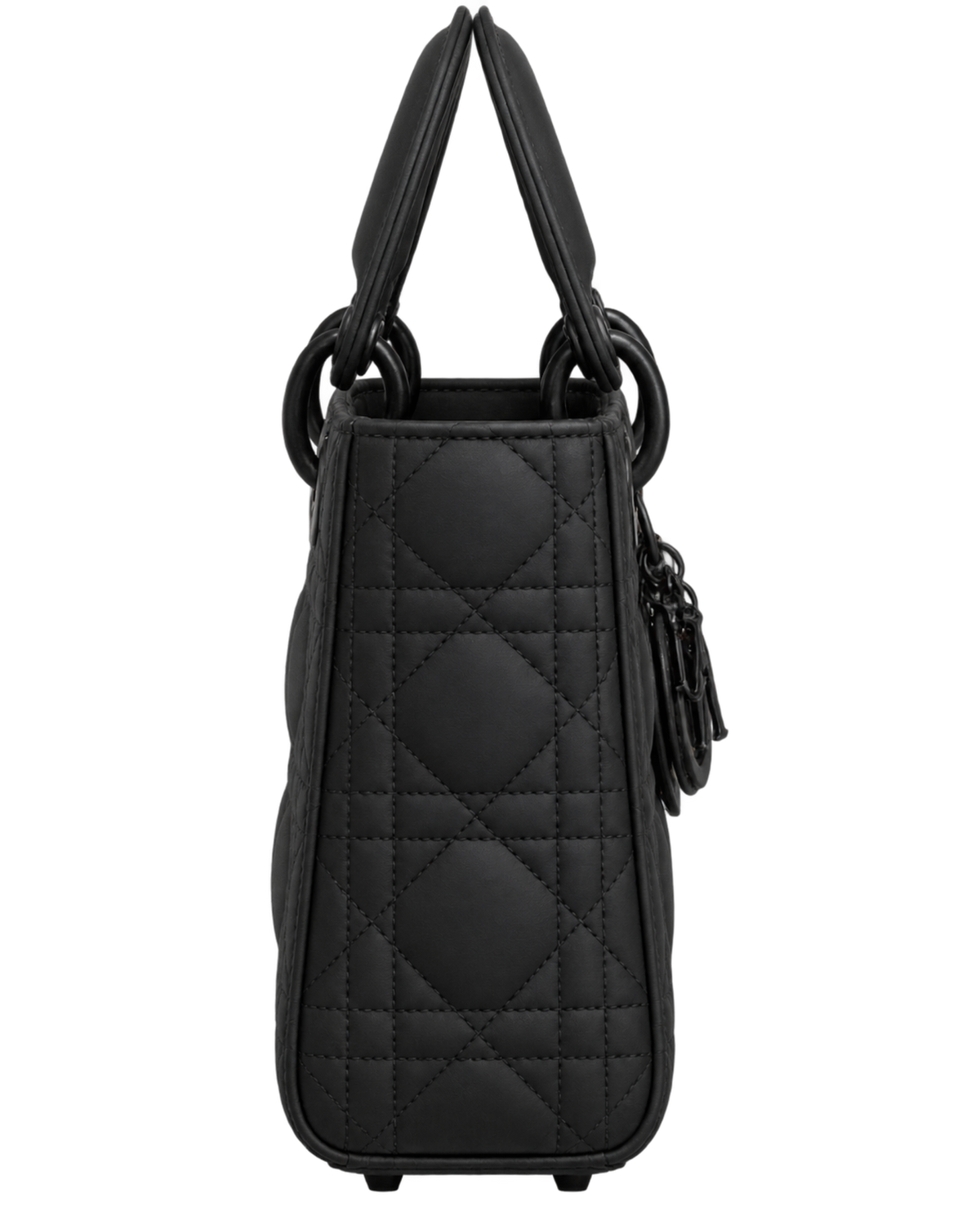 Mini Lady Dior Bag Black Ultramatte Cannage Calfskin