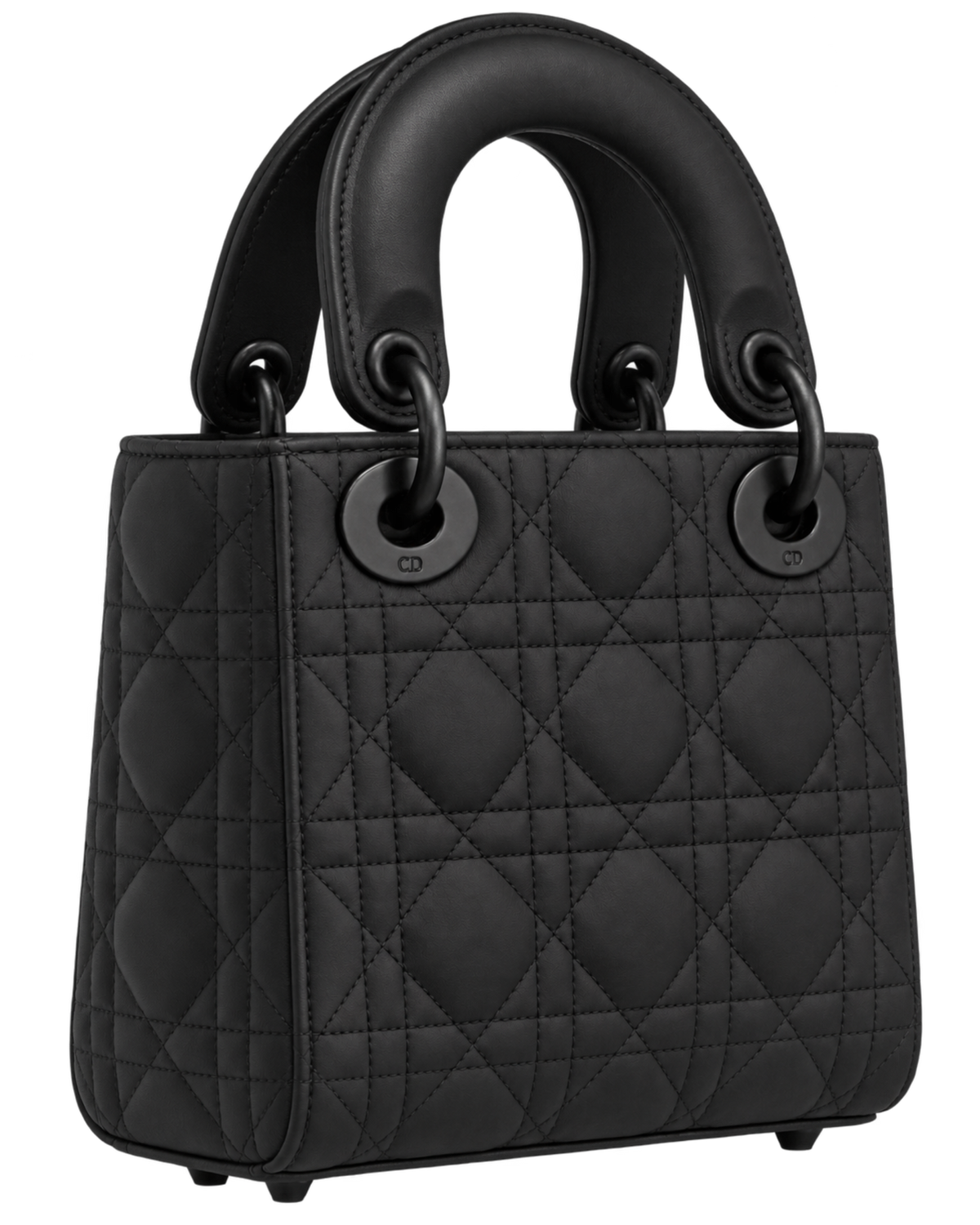 Mini Lady Dior Bag Black Ultramatte Cannage Calfskin