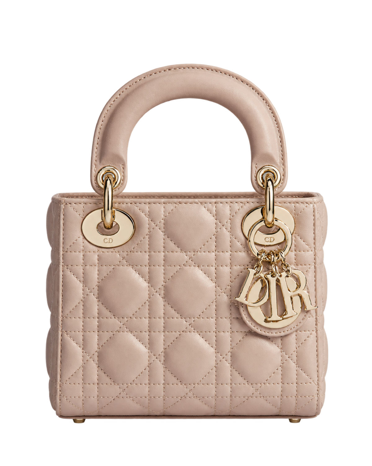Mini Lady Dior Bag Powder Beige Cannage Lambskin