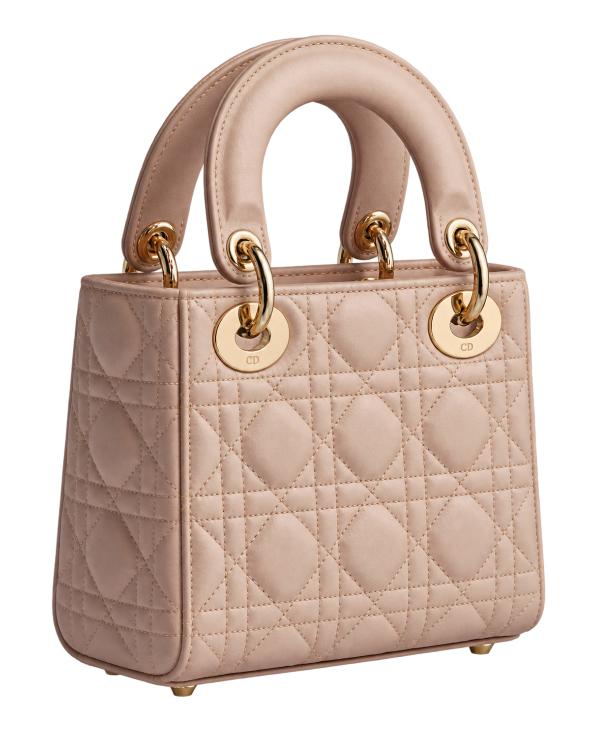 Mini Lady Dior Bag Powder Beige Cannage Lambskin