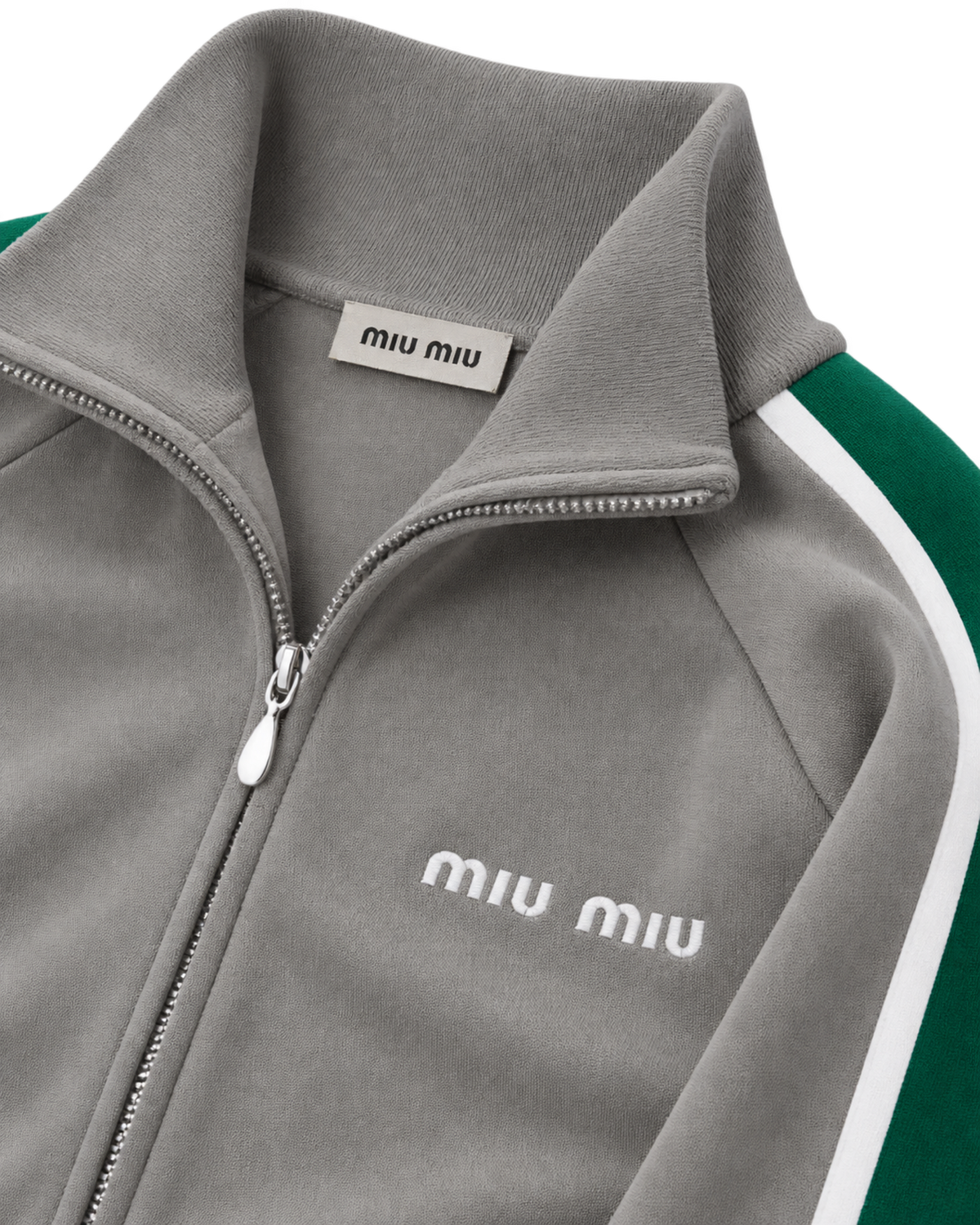 Miu Miu logo-embroidered side-stripe sweater
