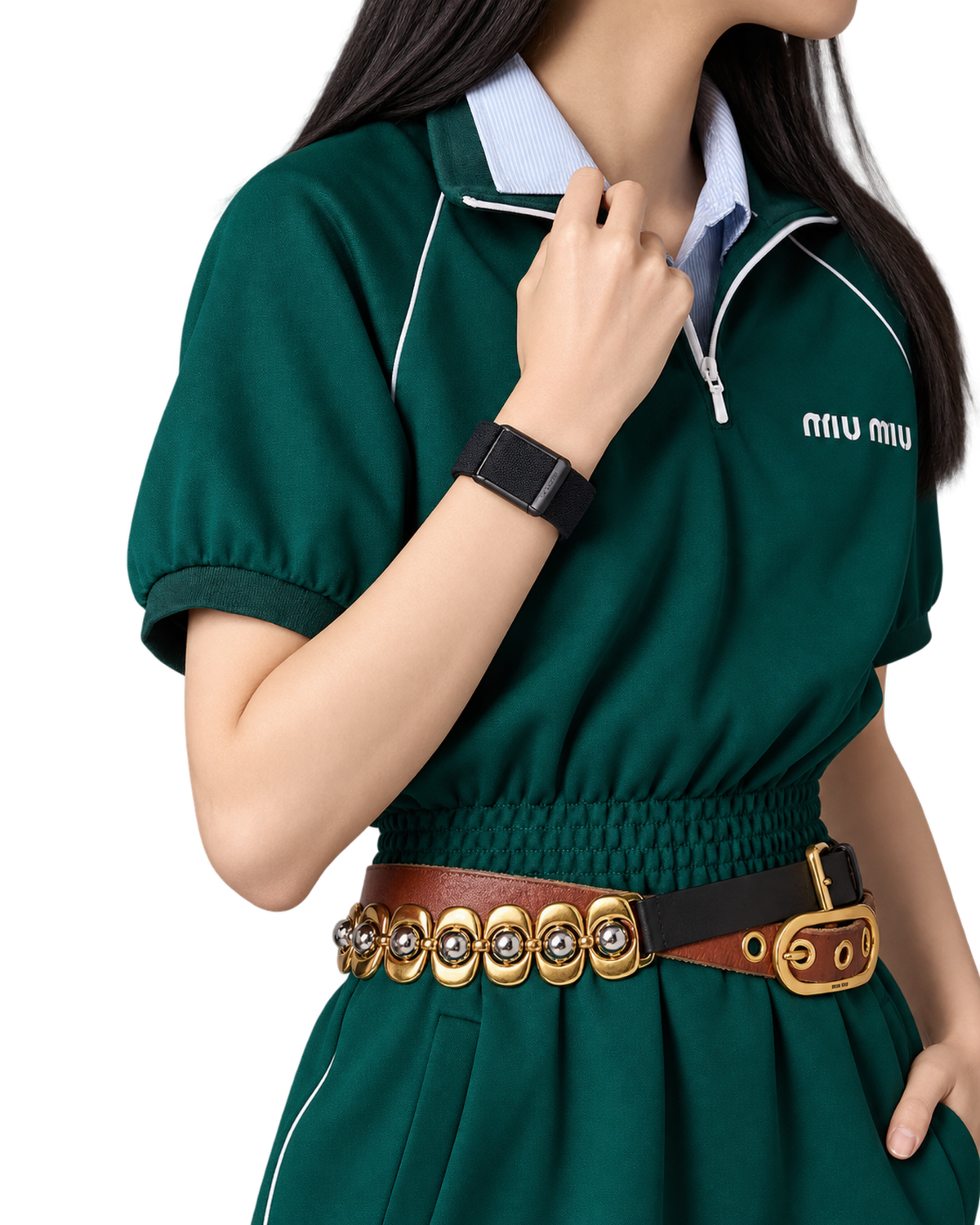 Miu Miu Technical Jersey Mini Dress