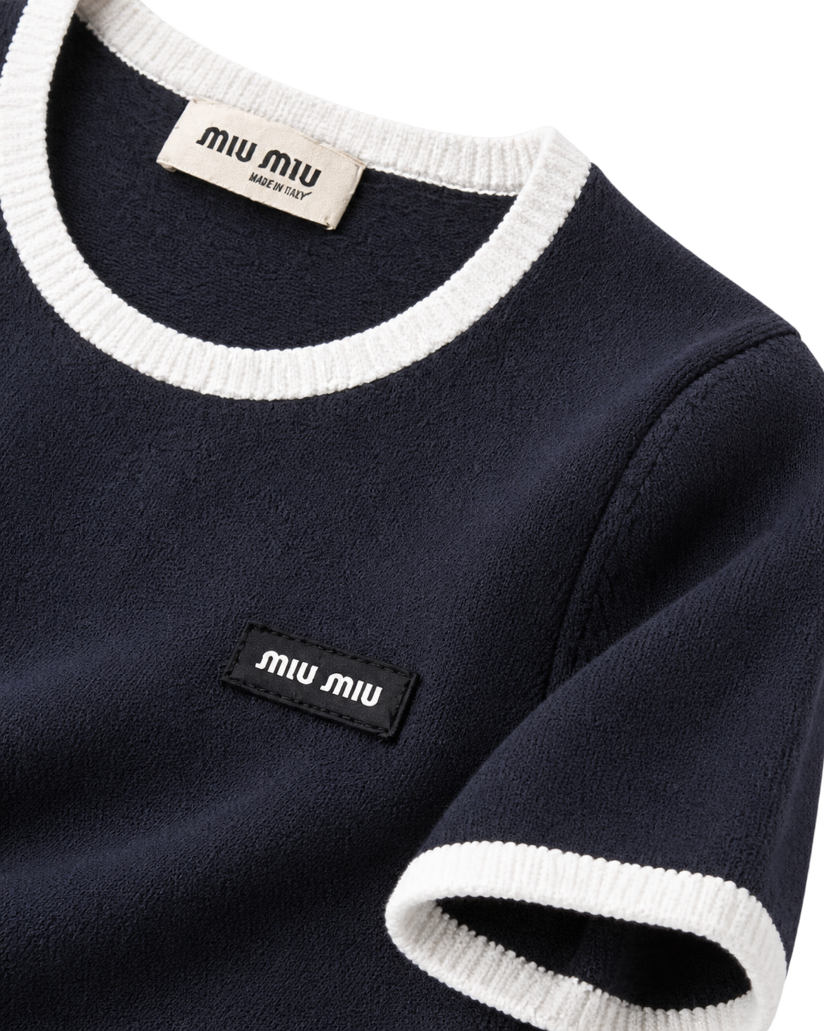 Miu Miu Technical Yarn Crew-Neck Sweater