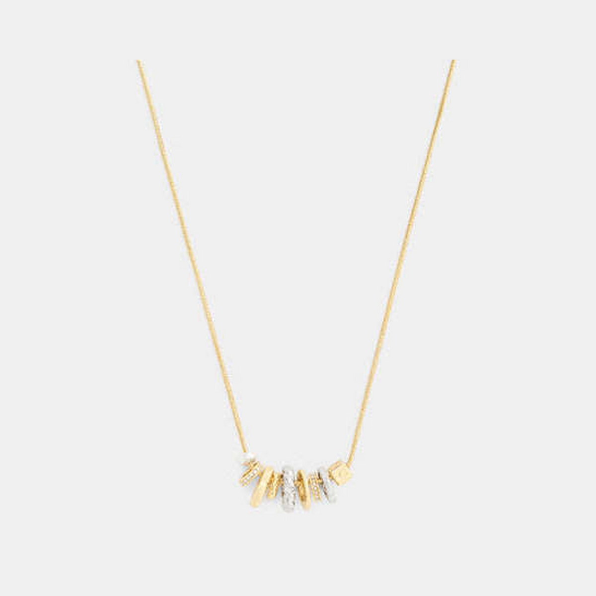 Mixed Rondelle Pendant Necklace