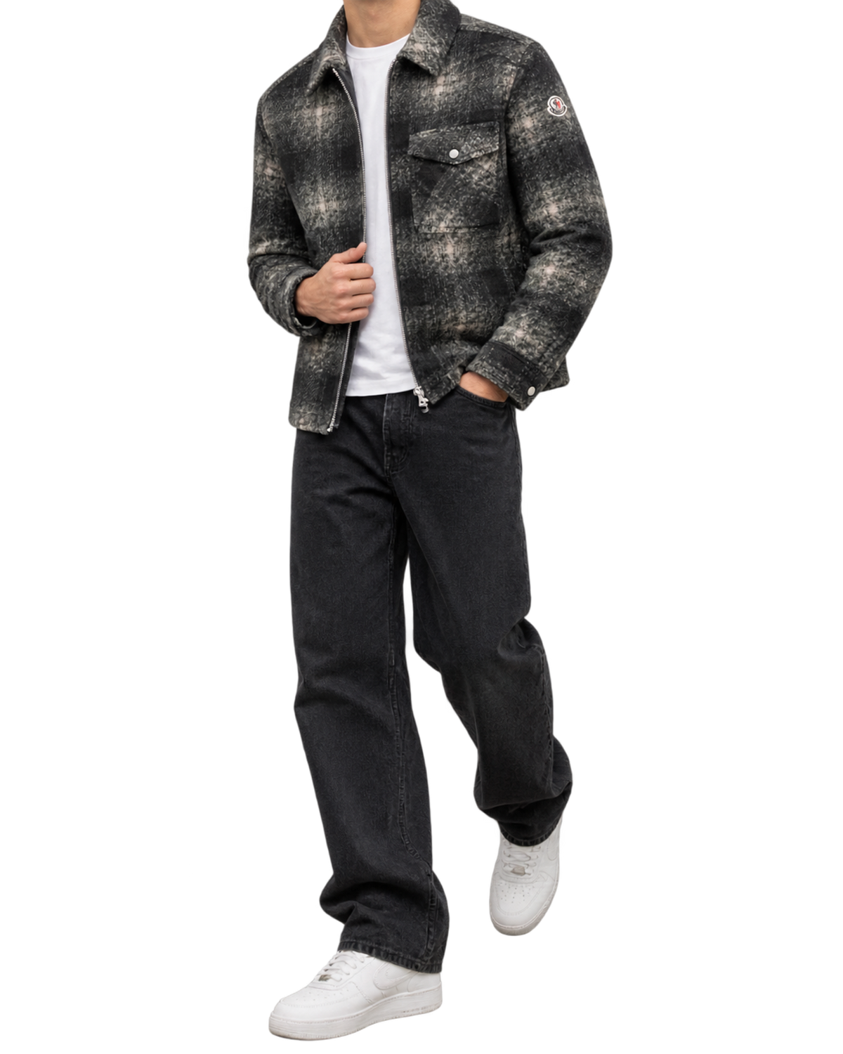 Moncler Gray Polyester Shirt