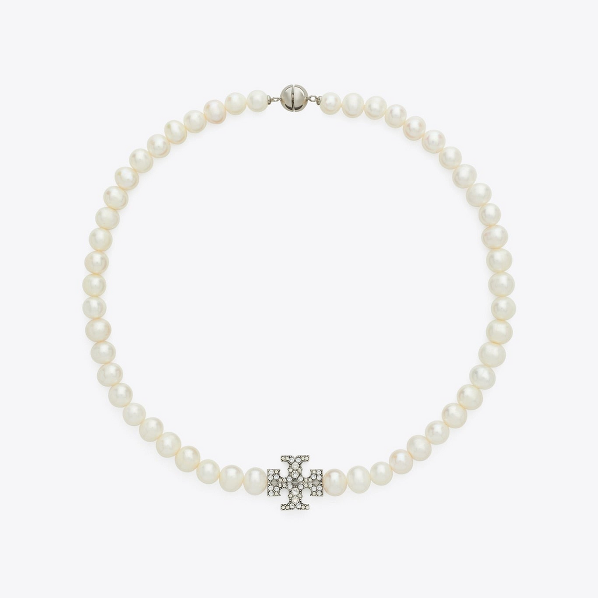 Moondance Pearl and Pavé Necklace