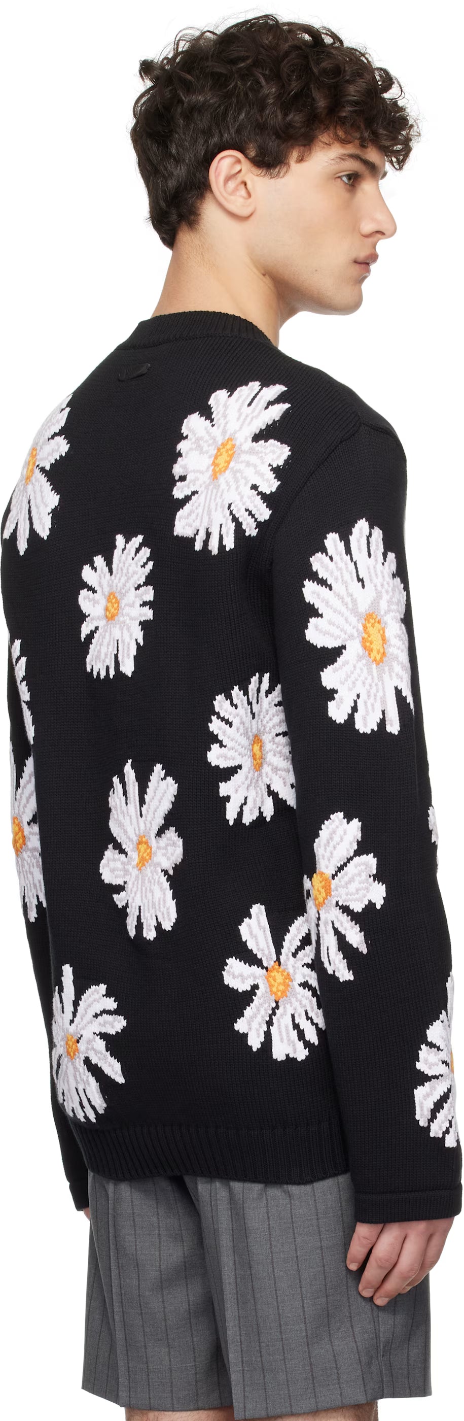 Black All Over Daisy Sweater