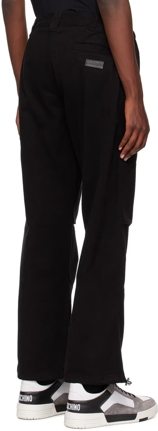Black Cotton Cargo Pants