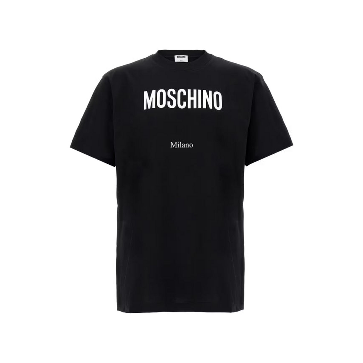 Moschino Black Crew Neck Front Print T-shirt