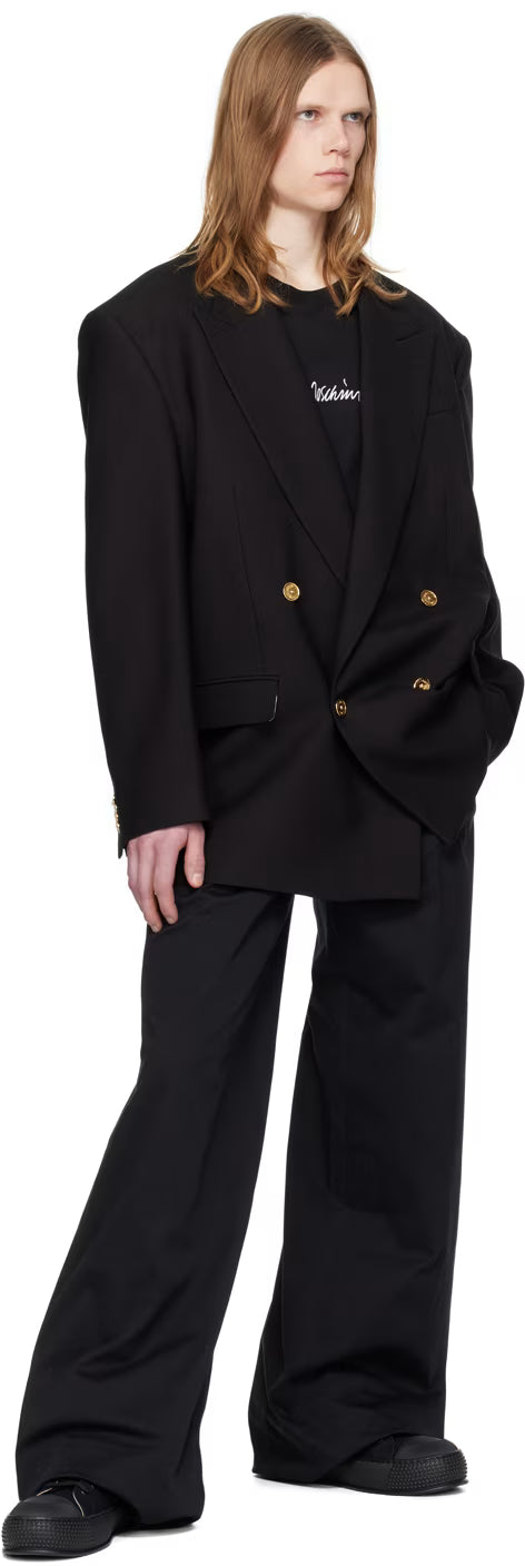 Black Double-Breasted Blazer