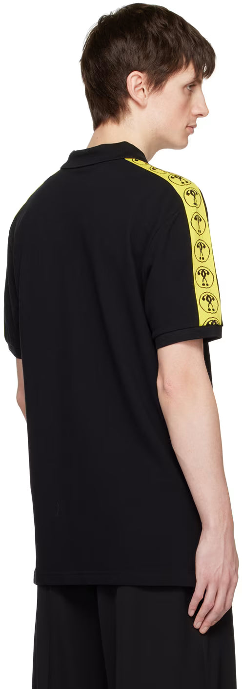 Black Double Question Mark Polo