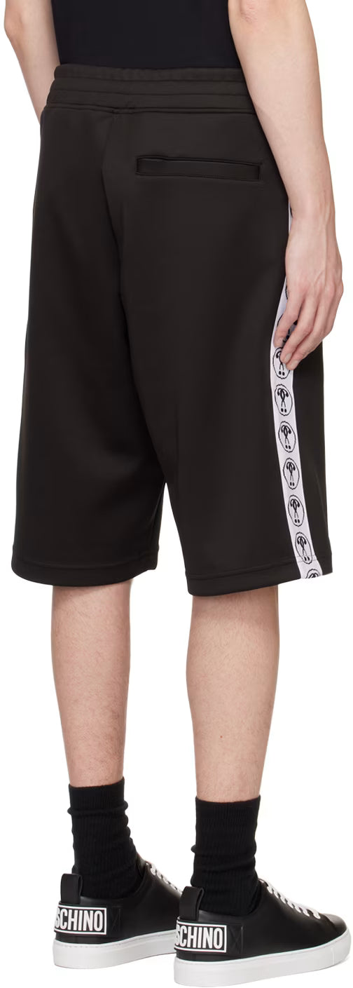 Black Double Question Mark Shorts