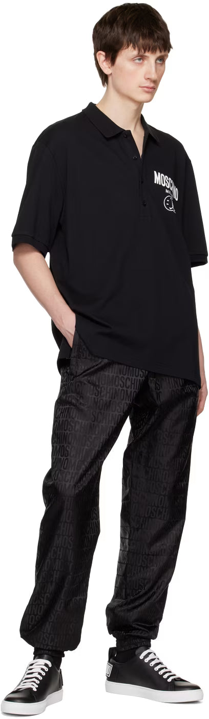 Black Double Smile Polo