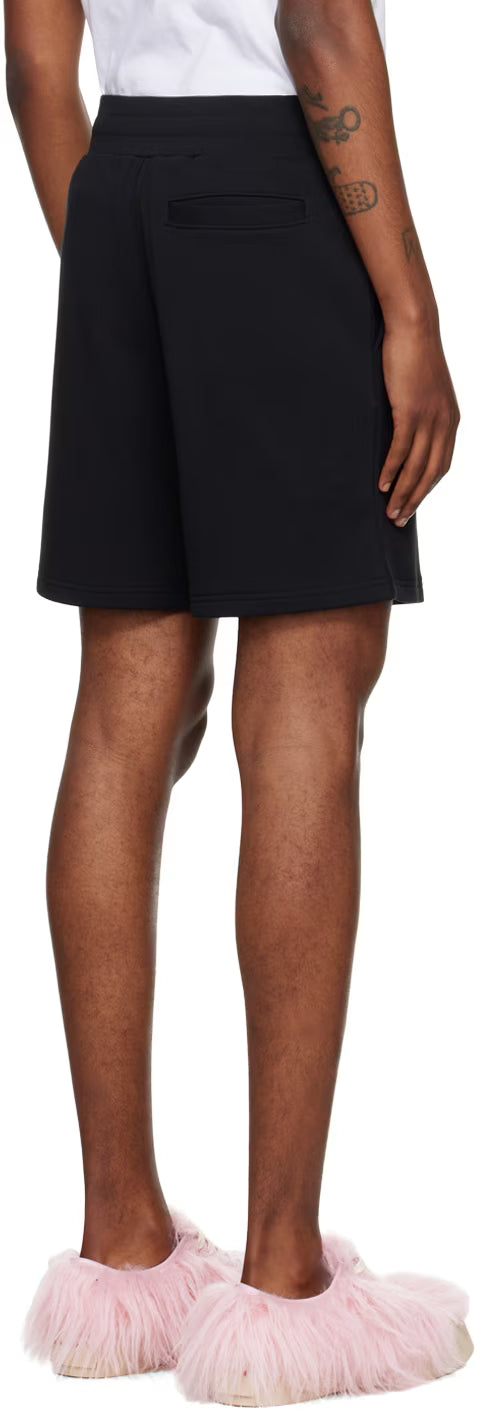 Black Double Smiley Shorts
