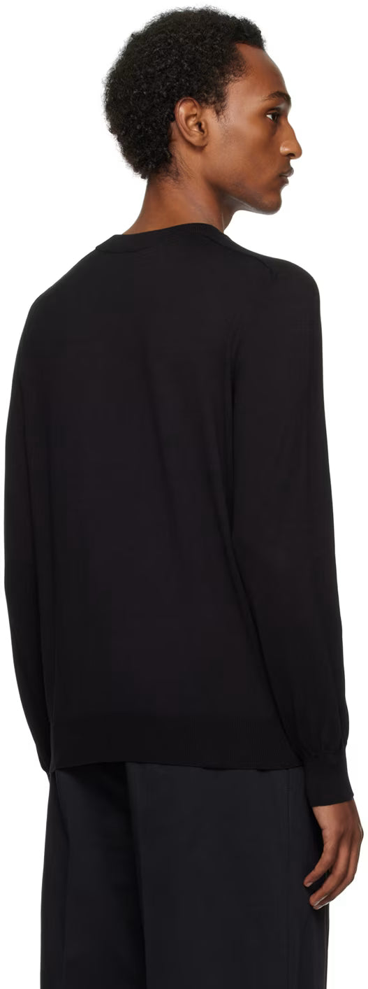 Black Double Smiley Sweater