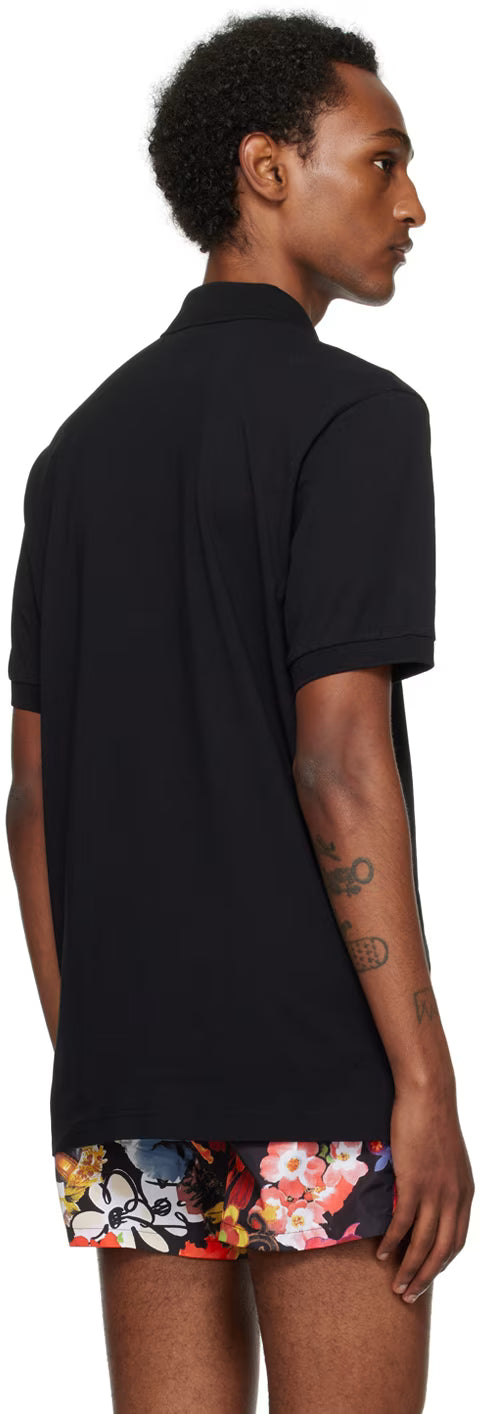 Black Embroidered Polo
