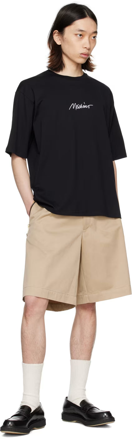 Black Embroidered T-Shirt