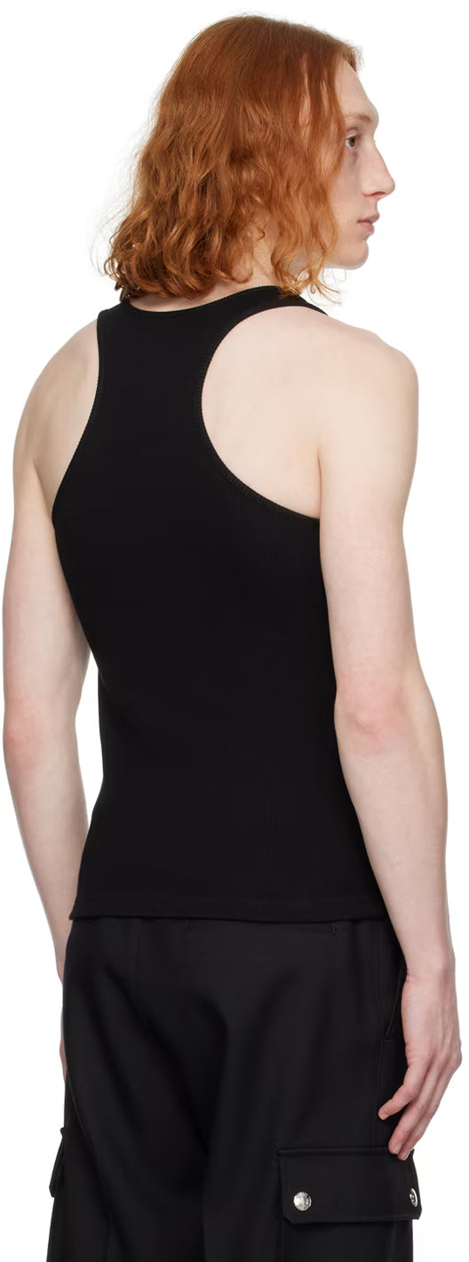 Black Embroidery Tank Top