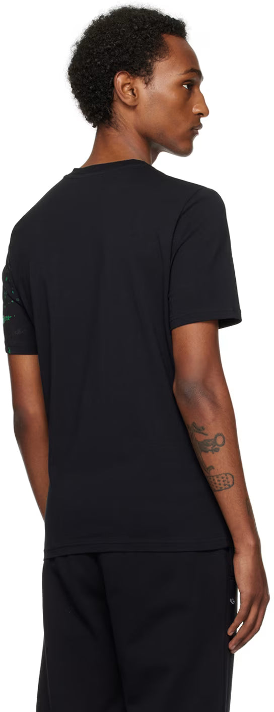 Black Painted Effect T-Shirt