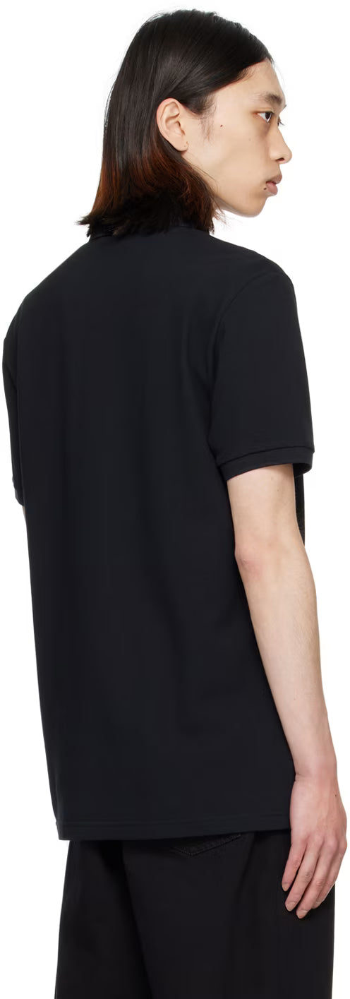 Black Printed Polo