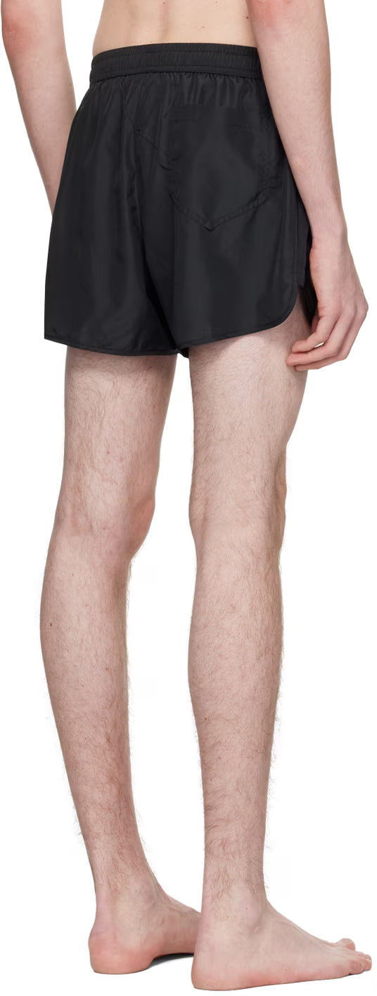 Black Three-Pocket Swim Shorts