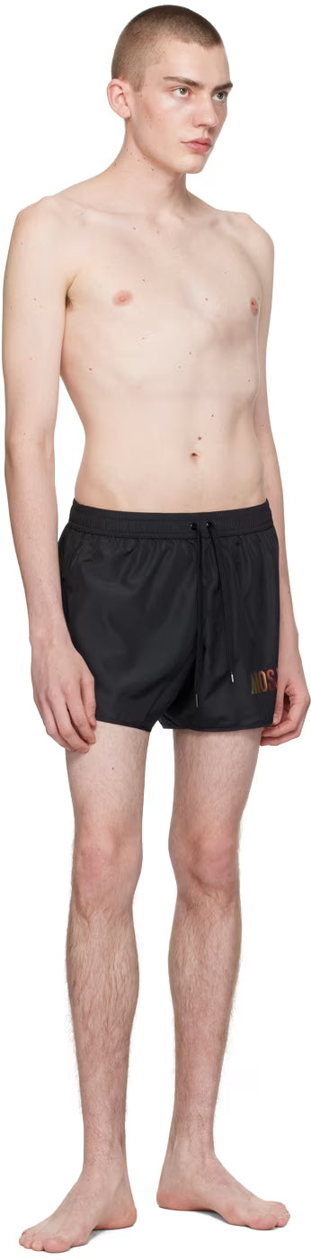 Black Three-Pocket Swim Shorts