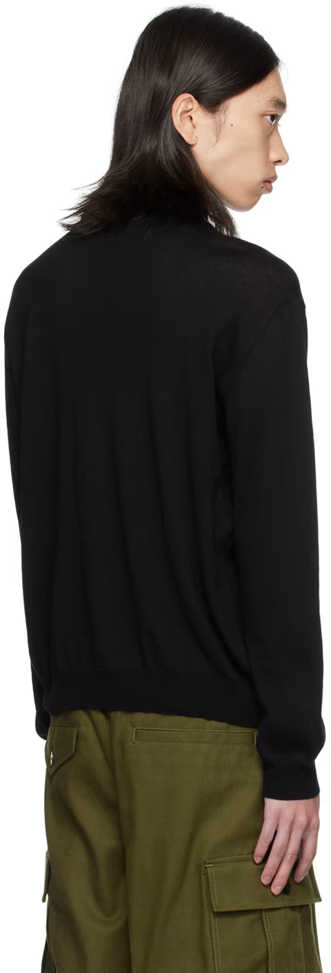 Black Upside Down Logo Sweater