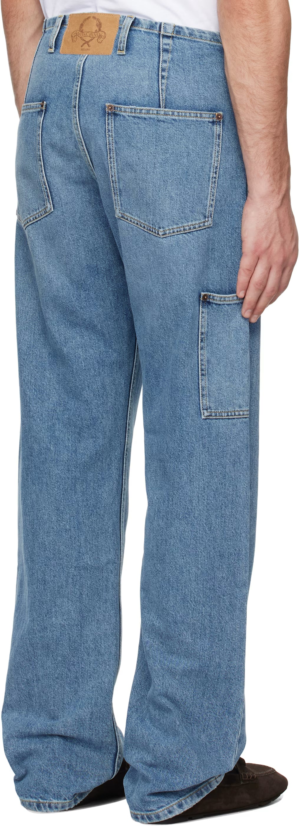 Blue Laurel Crown Emblem Jeans