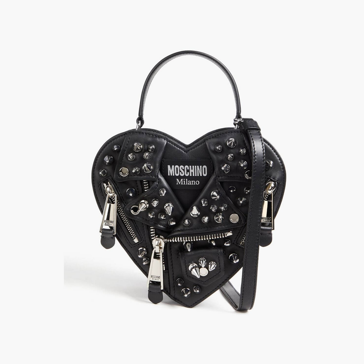 MOSCHINO Embellished leather tote
