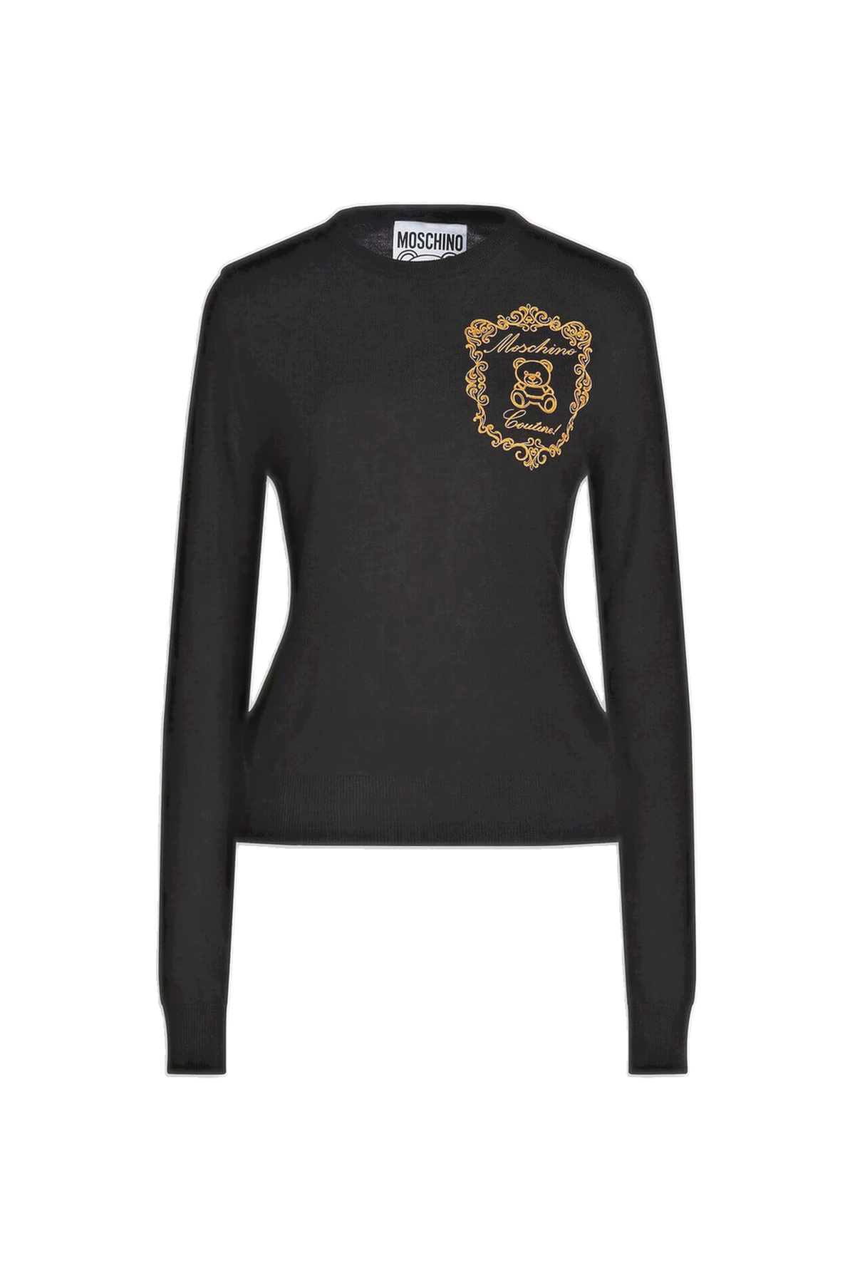 MOSCHINO Embroidered wool sweater