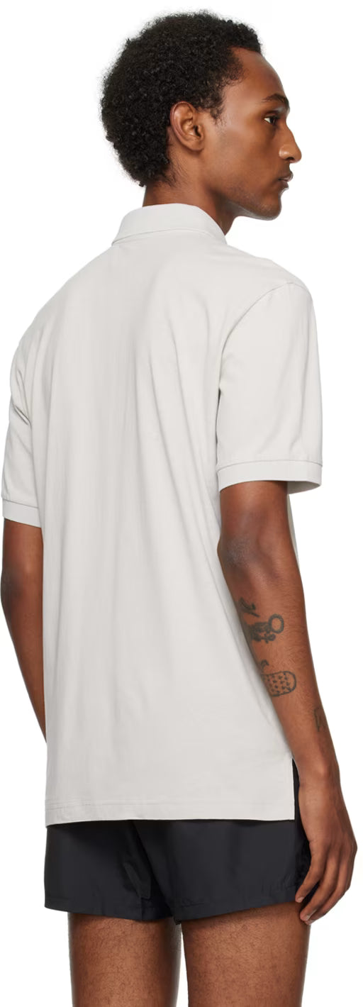 Gray Embroidered Polo