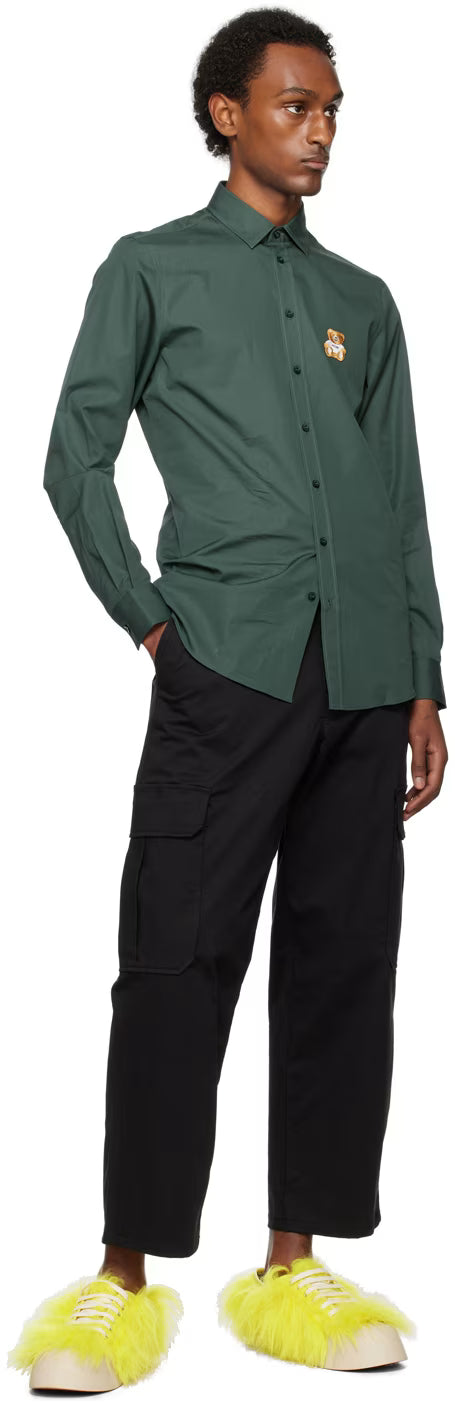 Green Teddy Patch Shirt