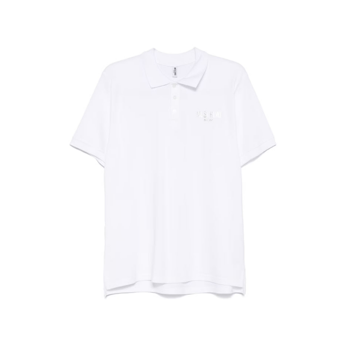 Moschino Logo Print Polo Shirt White