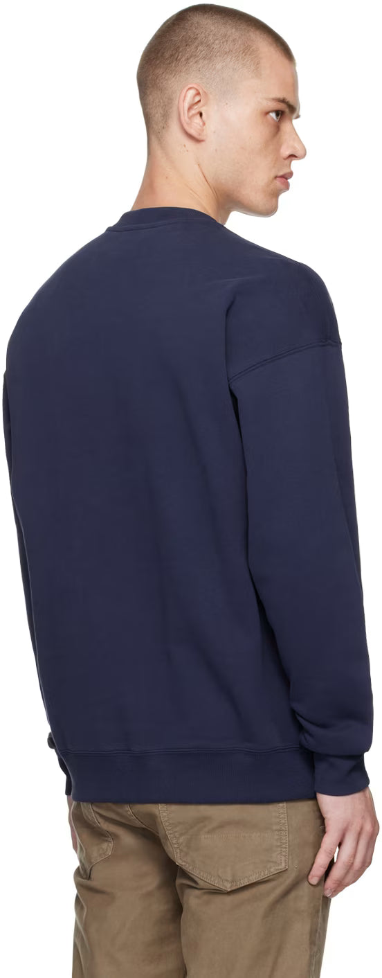 Navy Bonded Logo Sweatshirt