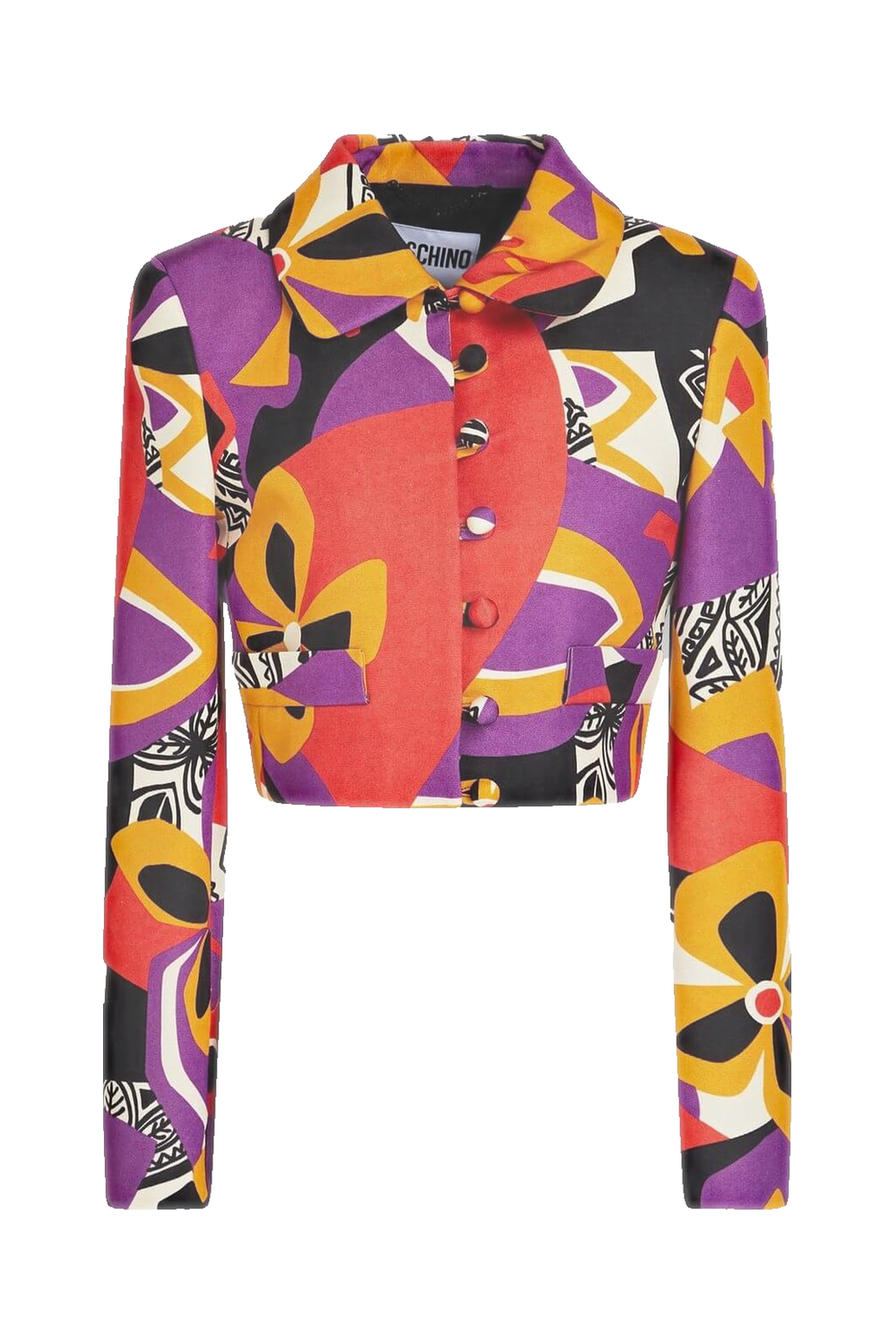 MOSCHINO Printed cotton-blend jacket